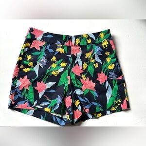 J. Crew | Shorts Women’s | Navy Floral | Sz 6 | High Waist | Cotton | Multicolor